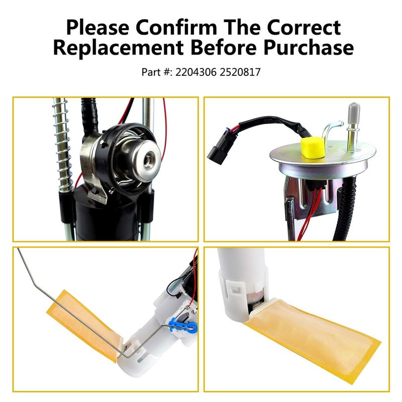 TIKSCIENCE Fuel Pump Assembly 2204306 for Polaris Ranger 700 4X4 EFI XP Crew 2008-2009, Ranger 800/800 Crew 2010, Ranger 500 4X4 EFI Crew Midsize 2009-2013 Replace 47-1009 2520817, with Fuel Level Sending Unit - Image 2